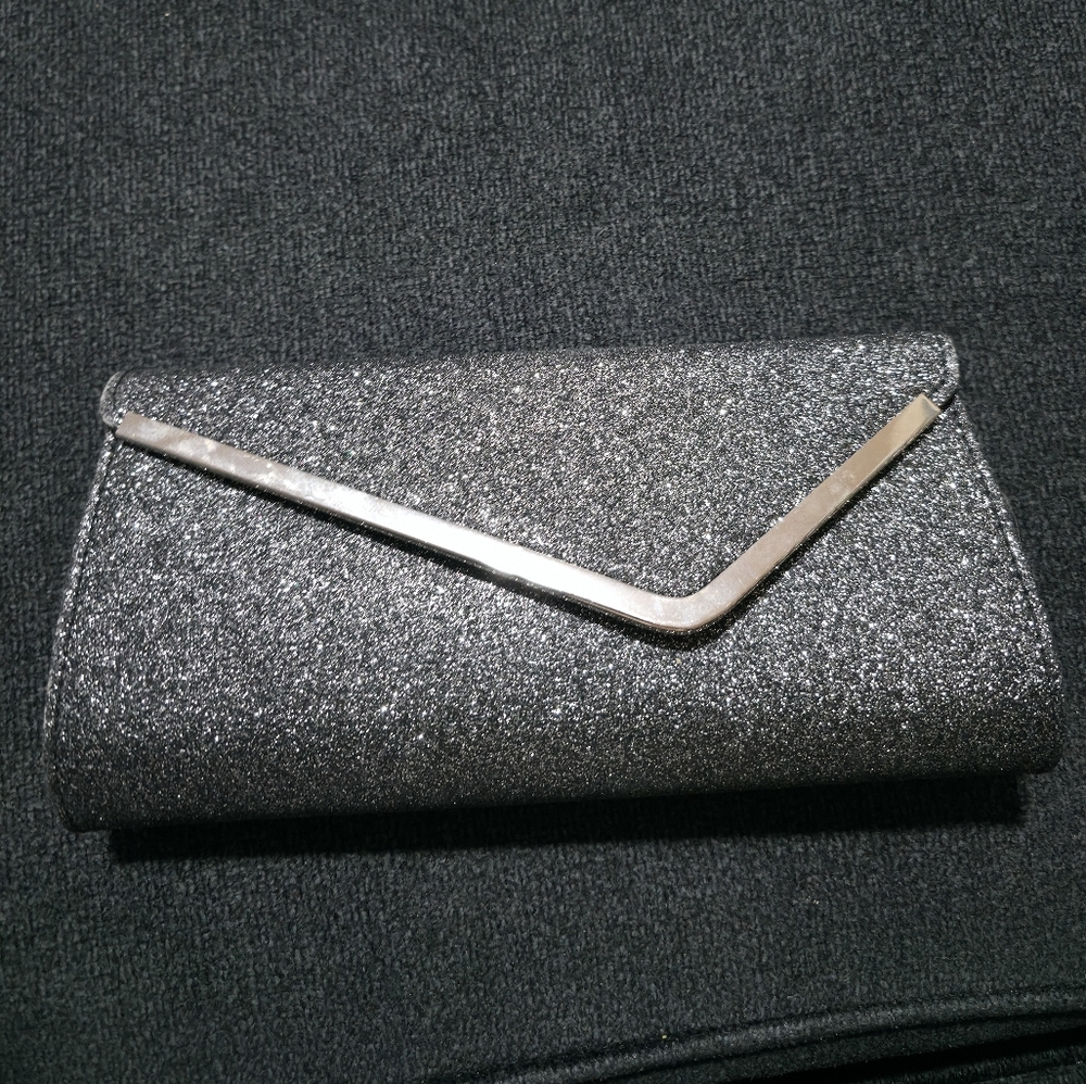 Elegant Silver Clutch Bag